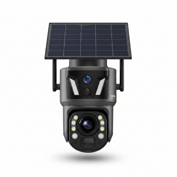 Caméra de Surveillance Solaire 4K Double Lentille – WiFi & 4G SIM