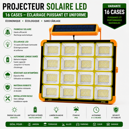 Lampe Solaire Portable 1200mAh – Batterie Externe & Éclairage LED Multifonction