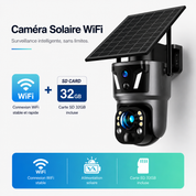 Caméra de Surveillance Solaire 4K Double Lentille – WiFi & 4G SIM