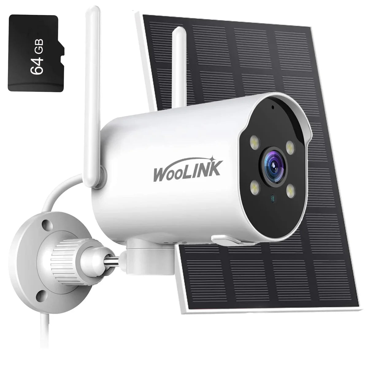 Caméra Solaire WiFi 2K – Vision Nocturne Couleur & Détection IA