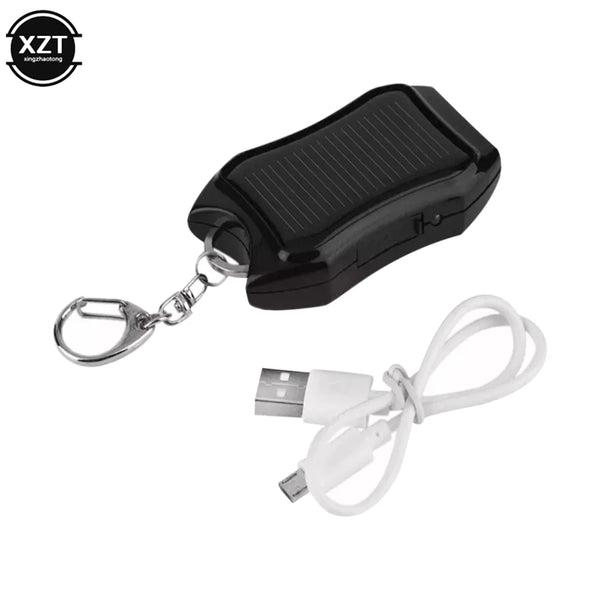 Mini Batterie Externe Solaire 1200mAh – Porte-clés Rechargeable de Secours